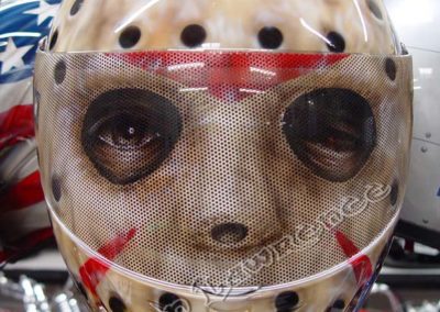 Custom Painted Motorcycle Helmets and Hockey Masks