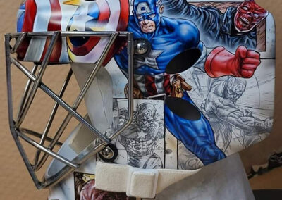 Captain America Goalie Mask - left side